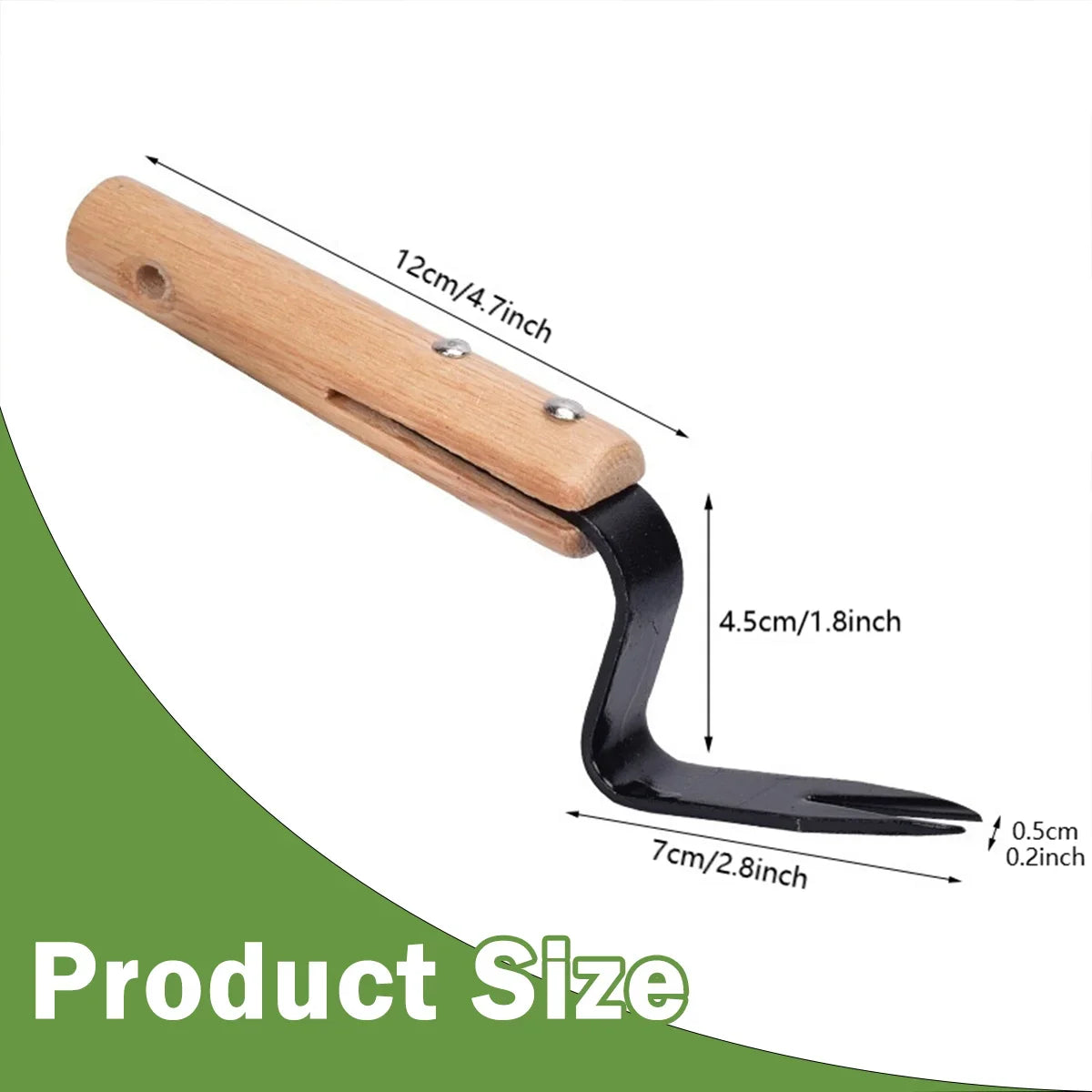 Handheld Dandelion Puller & Garden Fork — Durable Metal Weeder