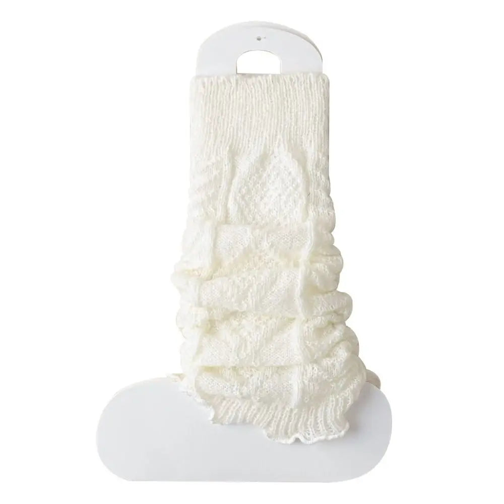 Women's Short Knit Leg Warmers - Boot Cuffs in Grey & Khaki - photo 10