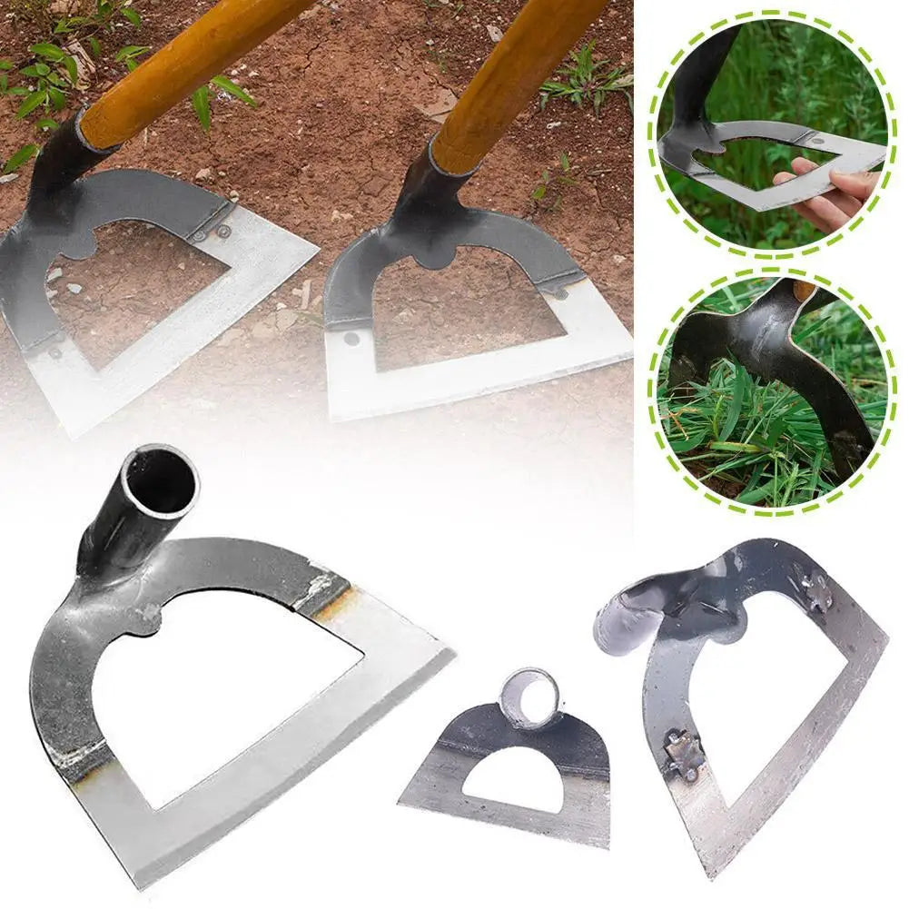 Handheld Hollow Hoe Thickened Manganese Steel Agricultural Weeding Hoe Planting Vegetable Gardening Loosening Soil Weeding Tool