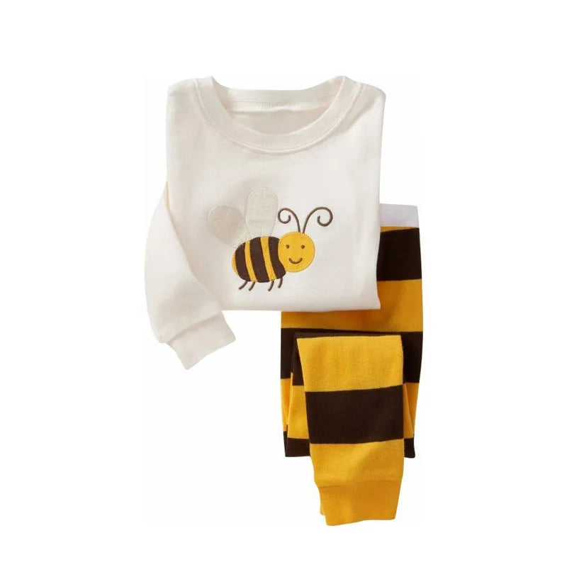 Kids Animal Embroidered Pajama Set - Soft Two-Piece Sleepwear - photo 5