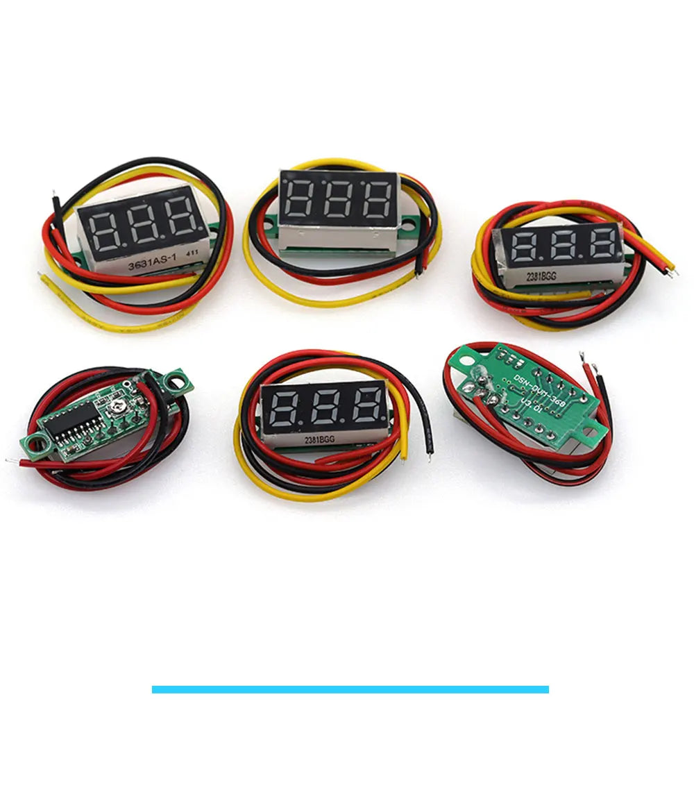 0.28 / 0.36 Inch DC LED Digital Voltmeter 0-100V Voltage Meter Auto Car Mobile Power Voltage Tester Detector 12V Red Green Blue