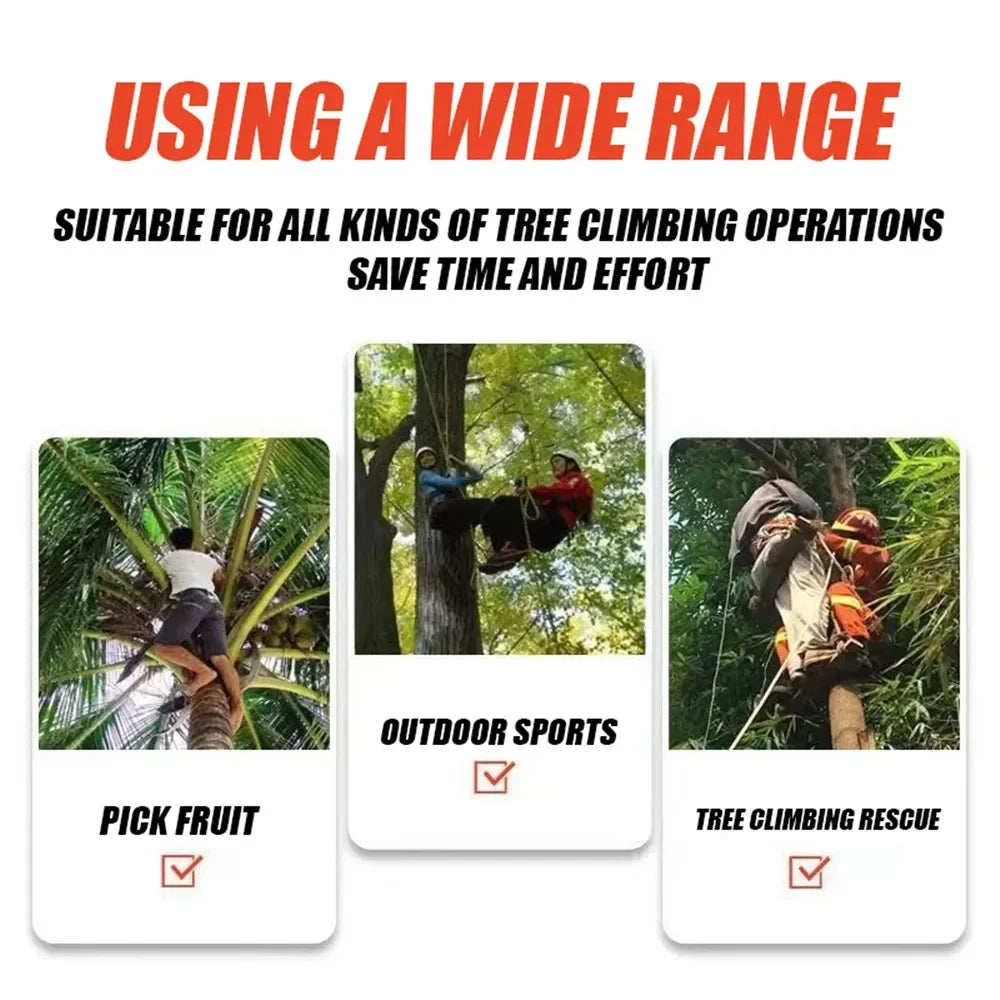 Tree Climbing Spikes — 5-Claw Steel Pole Climbing Gaffs, Adjustable
