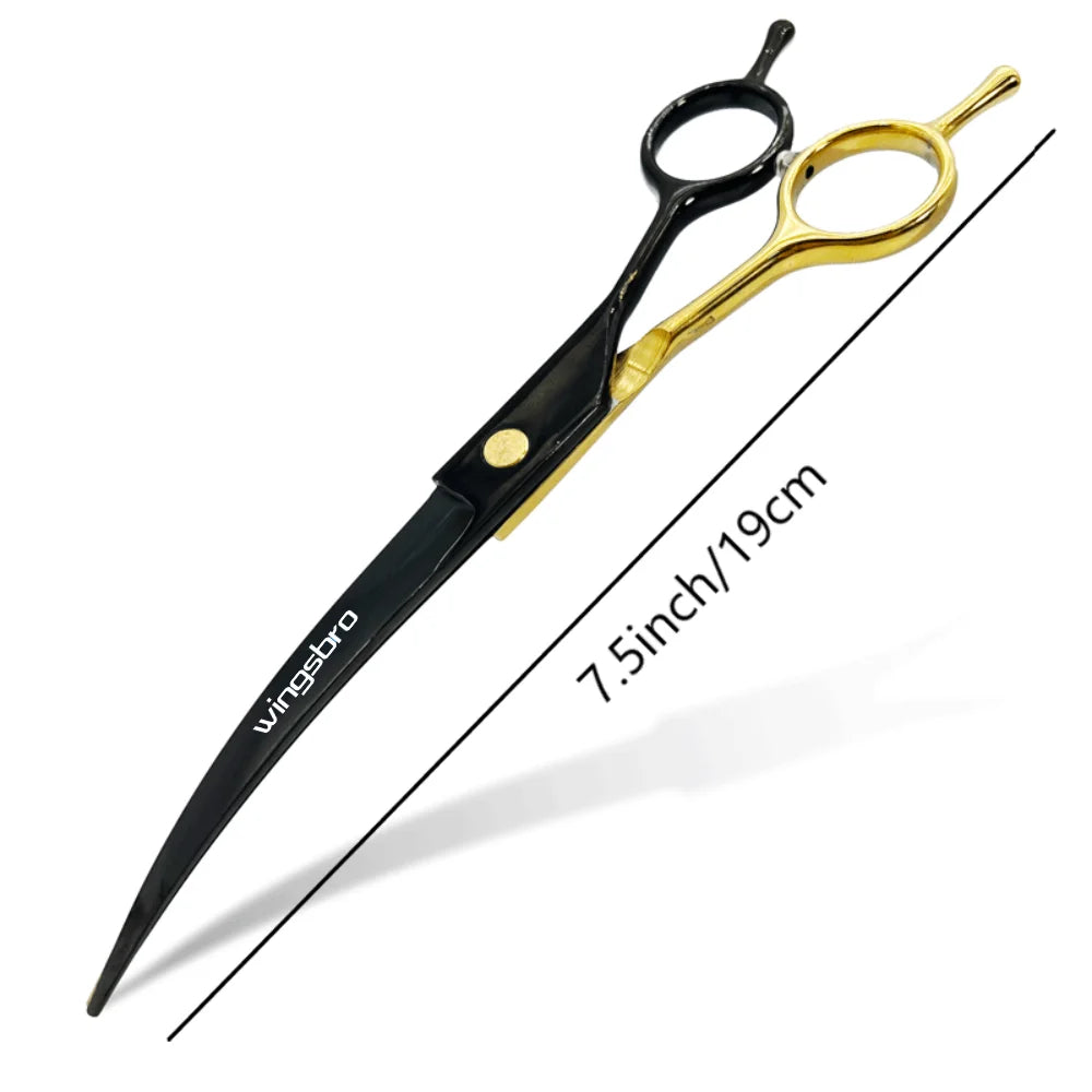7-Inch Curved Pet Grooming Scissors - Left & Right Hand – photo 3