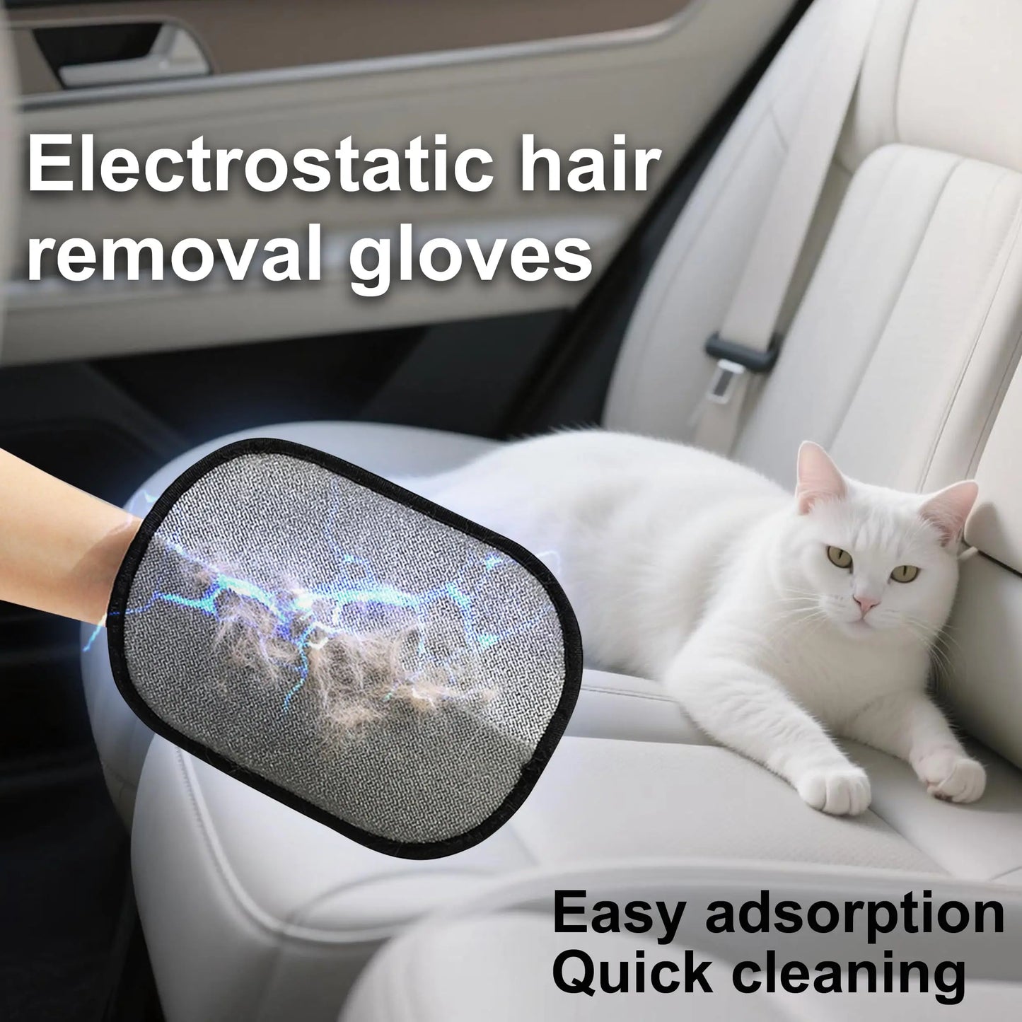 Pet Hair Remover Brushing Gloves – Remove Fur from Clothing, Furniture, Car Seats & Upholstery | 1, 2 or 5 Pack (17x23cm)