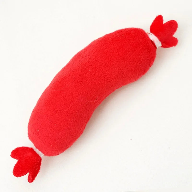 Hot Dog Squeaky Plush Toy - Bite-Resistant Puppy Chew – photo 6