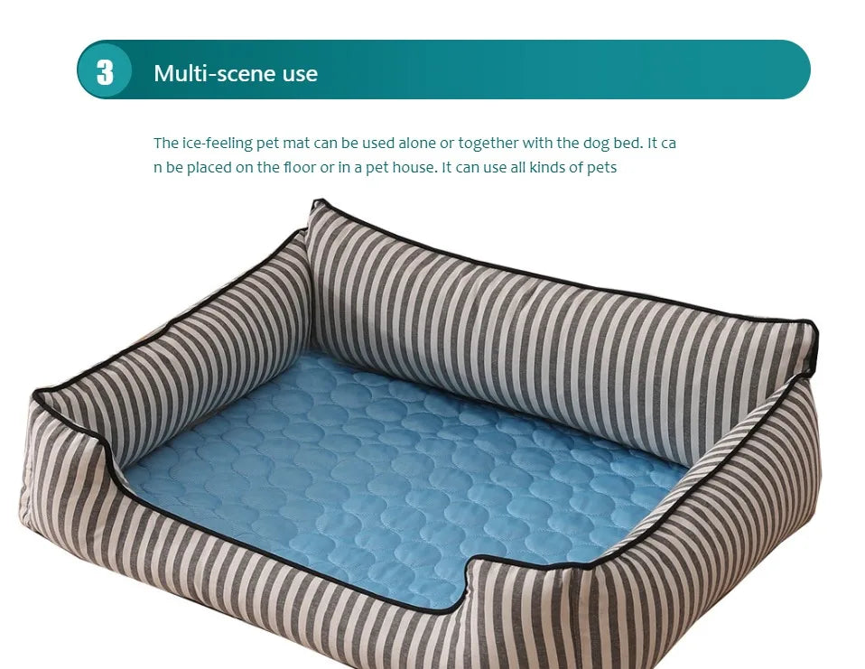 Dog Cooling Mat – Extra Large Summer Pet Cold Bed for Small & Large Dogs & Cats | XS–2XL (6 Colors)