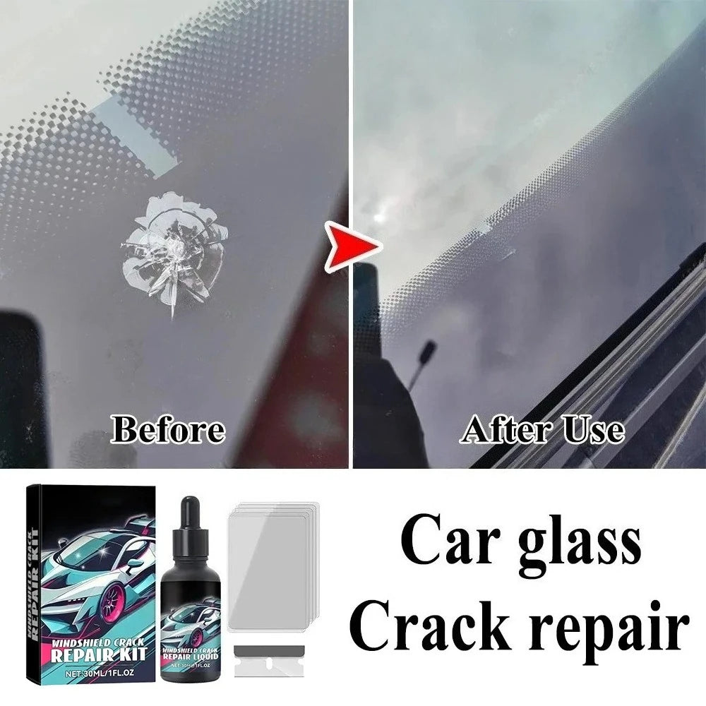 Magic DIY Glass Cure Kit – Car Glass Quick Repair Kit 30ml Nano Fluid Windscreen Scratch Crack Restore Filler