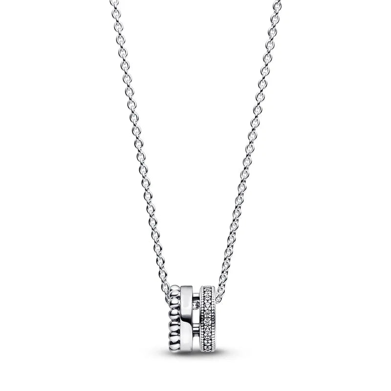925 Silver Heart & Bow Necklace - Exquisite Women's Jewelry Gift