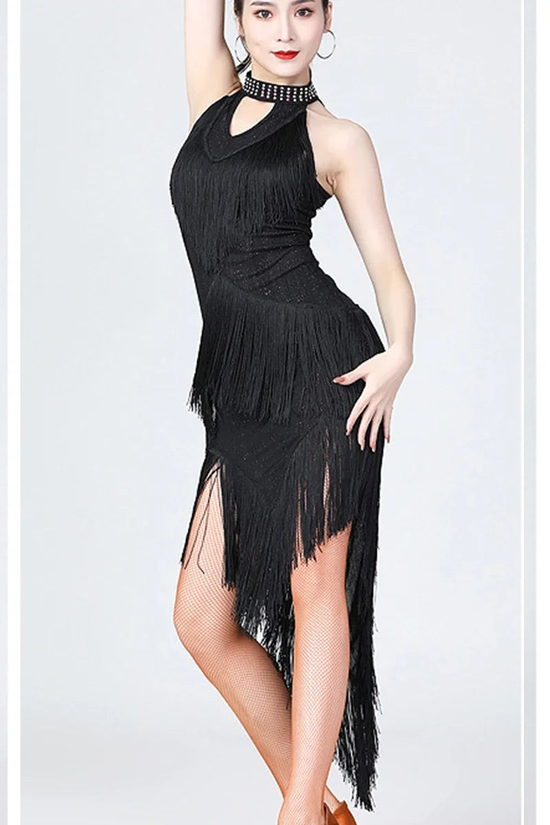 Fringe tassel Latin dance dress for women