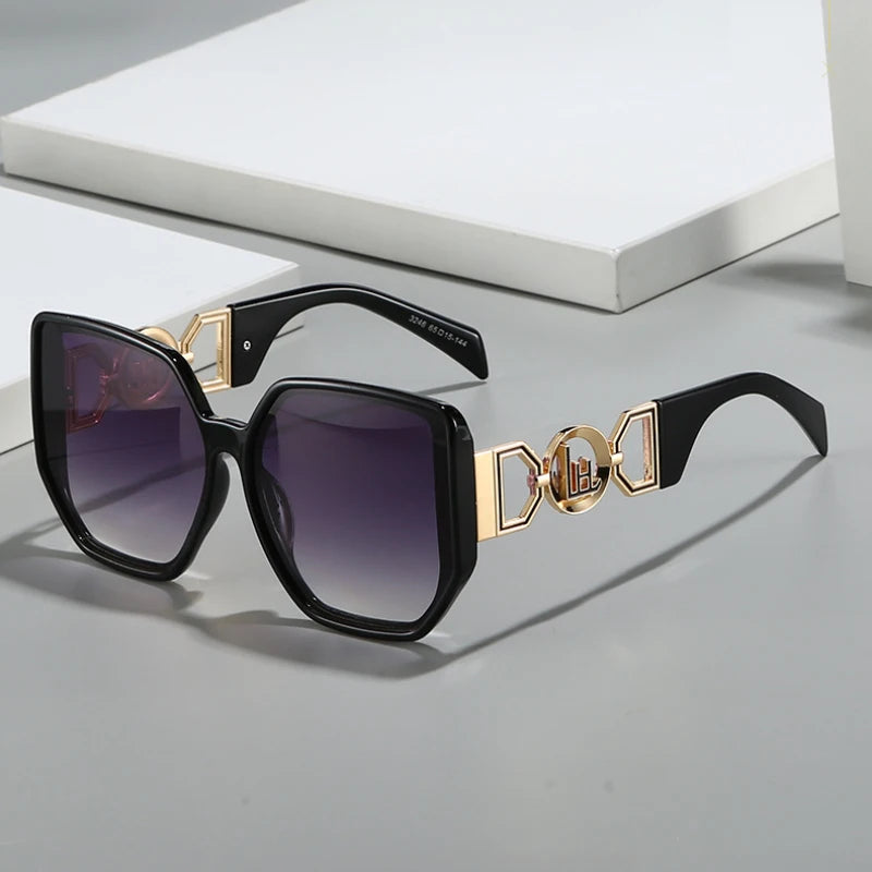 Large Cat Eye Sunglasses for Women — Cut-Out Frame, UV400