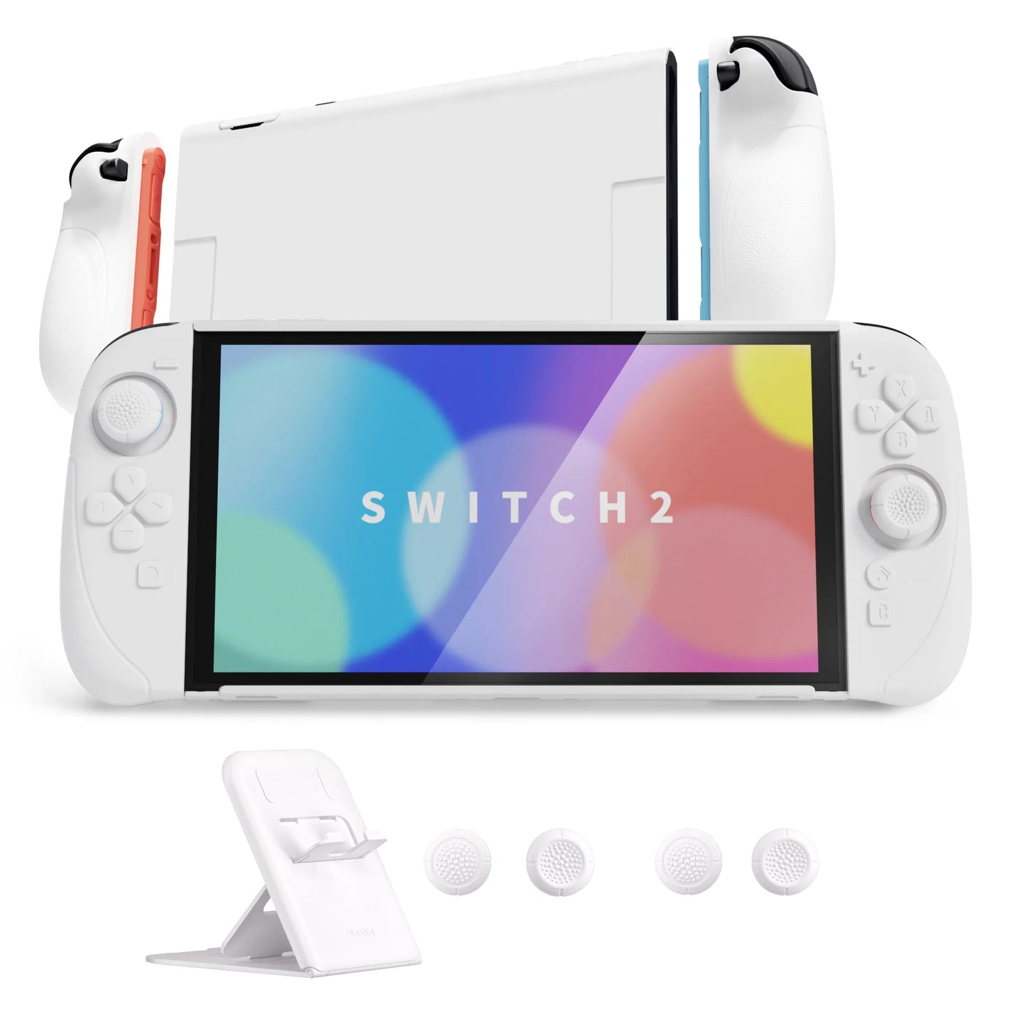 PlayVital Ranger Dockable Silicone Grip Case with Hard Shell Cover for Nintendo Switch 2 Full-Body Cover with Stand & Thumb Grip