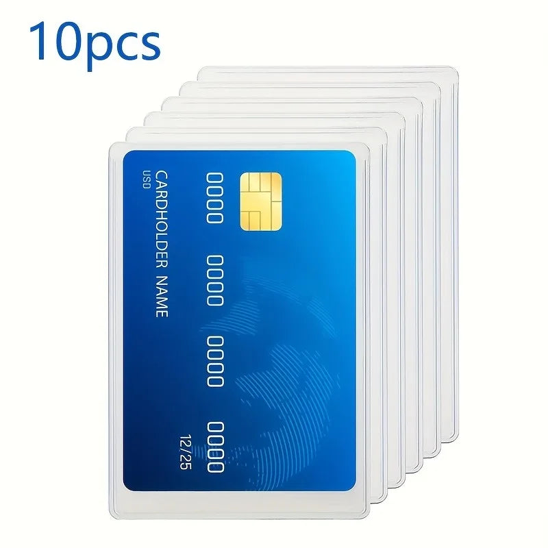 10PCS Soft Clear PVC Waterproof Card Protector Sleeves, Fits SSN, New Medicare, Business IDs & Credit Cards,easily identifiable