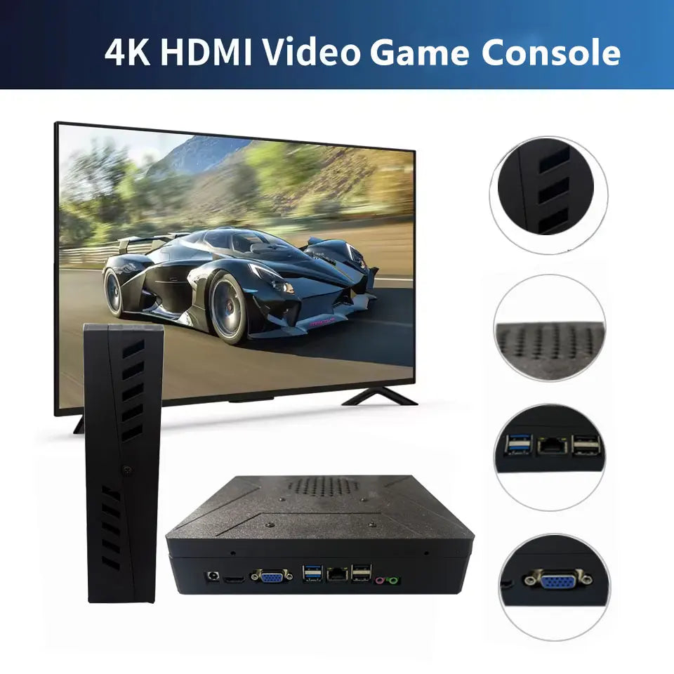 LZAKMR S1 Dual-System Game Console — Windows 11, Plug-and-Play TV, Wireless Controller