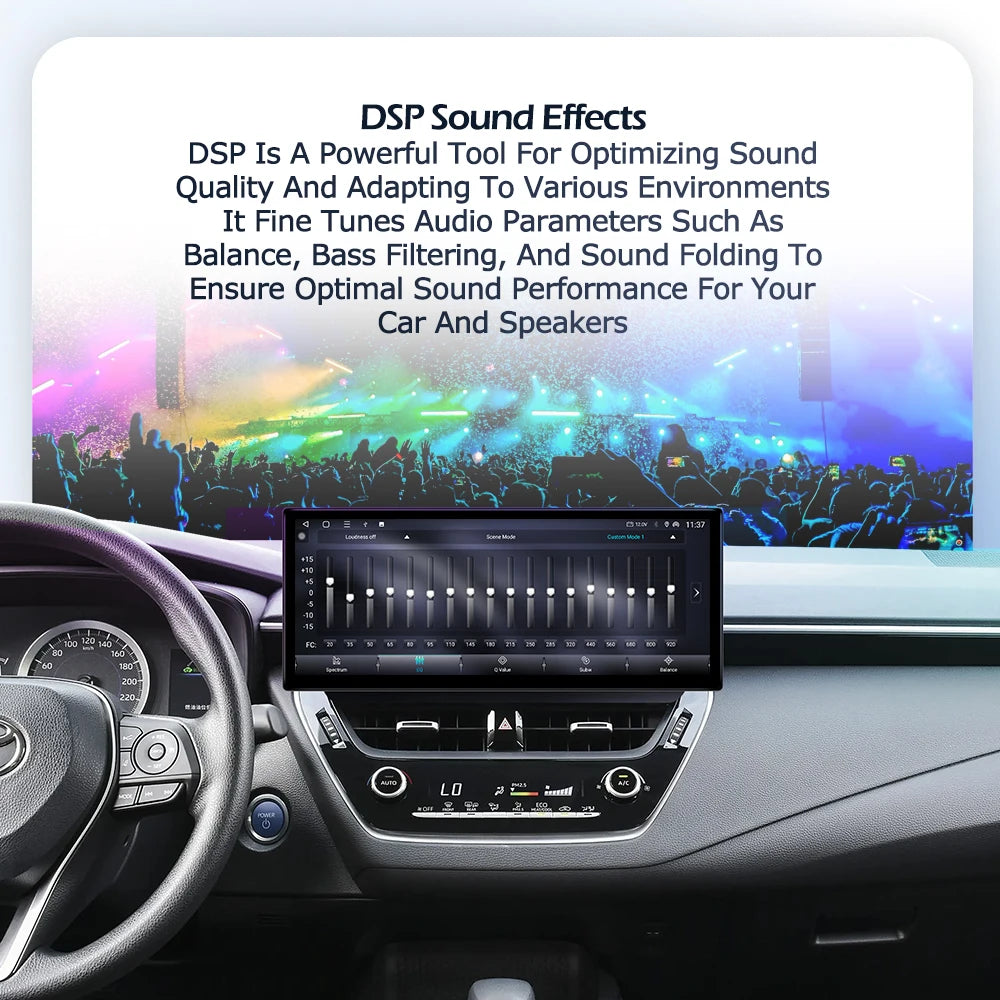 Android OS 12.3 inch For Toyota Corolla 2019-2023 E210 Car Radio Multimedia Video Player Navigation GPS Auto Carplay Bluetooth