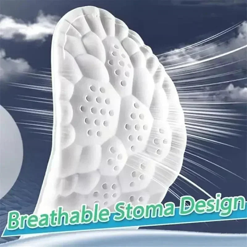 4D Cloud Air Cushion Insoles – Memory Foam + Acupressure Massage | Sweat-Absorbent Comfort Insoles