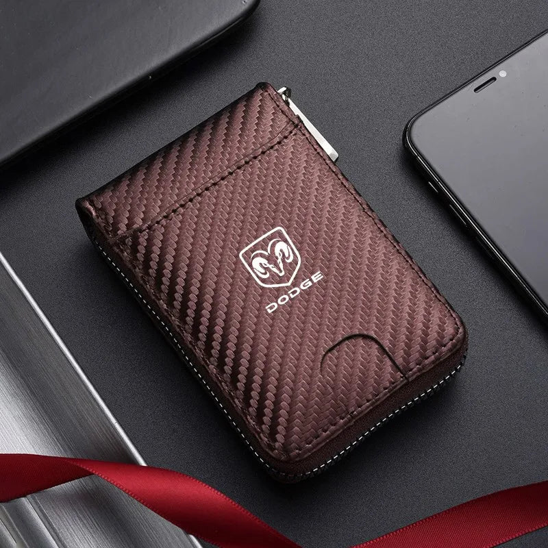 Dodge Leather Slim Card Wallet - Ram, Journey, Charger, Challenger