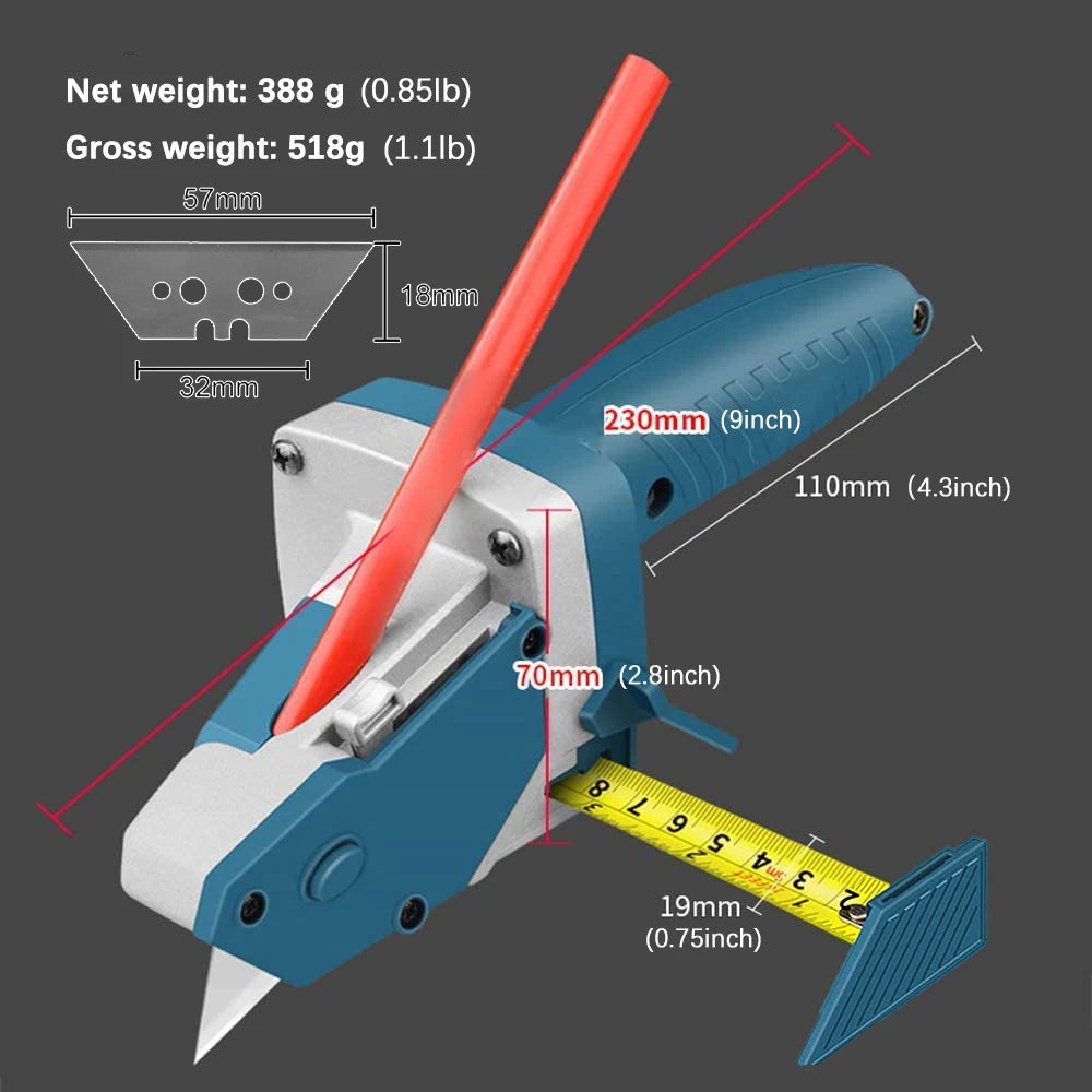 Drywall Cutting Scriber with Tape Measure and Blade - view 6