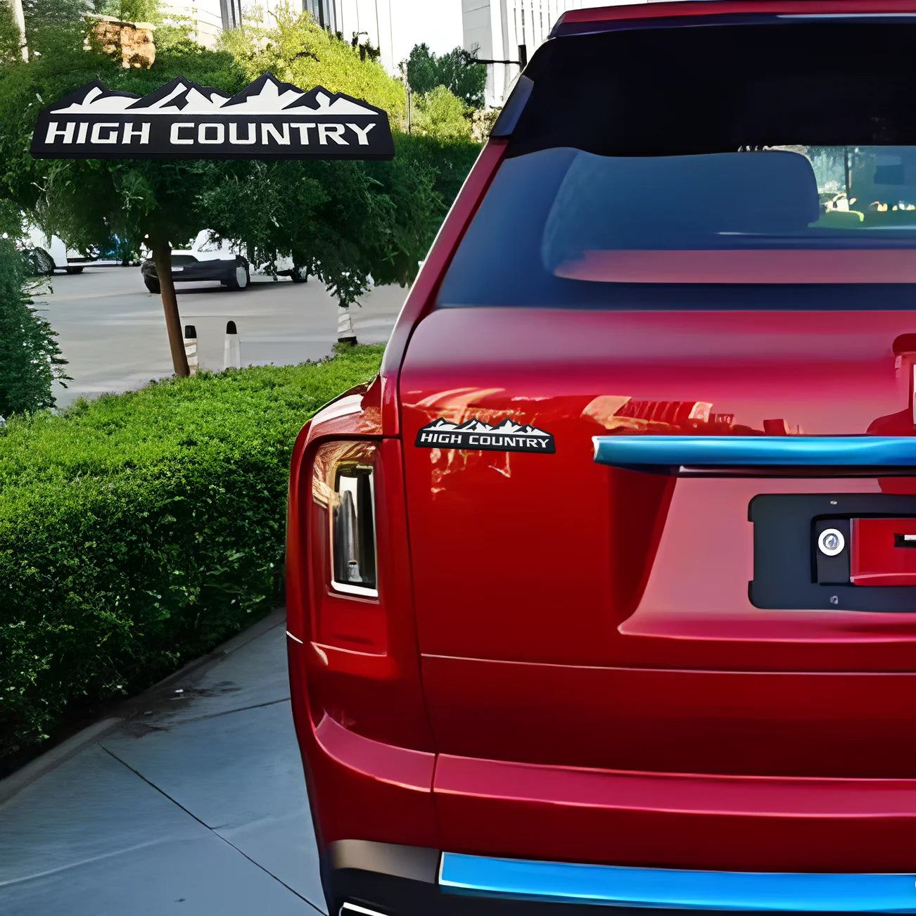 HIGH COUNTRY 3D Zinc Alloy Car Sticker Suitable for Chevrolet, Jeep, Dodge and Ford Modified Snow Mountain Metal Car Logo