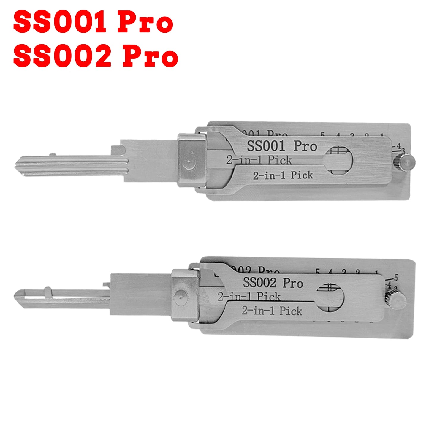 SS001Pro SS002Pro Decoder Portable Key 2-in-1 Stainles Steel Key SS001Pro Locksmith Tools Key SS002Pro Straight Slot Key Decoder