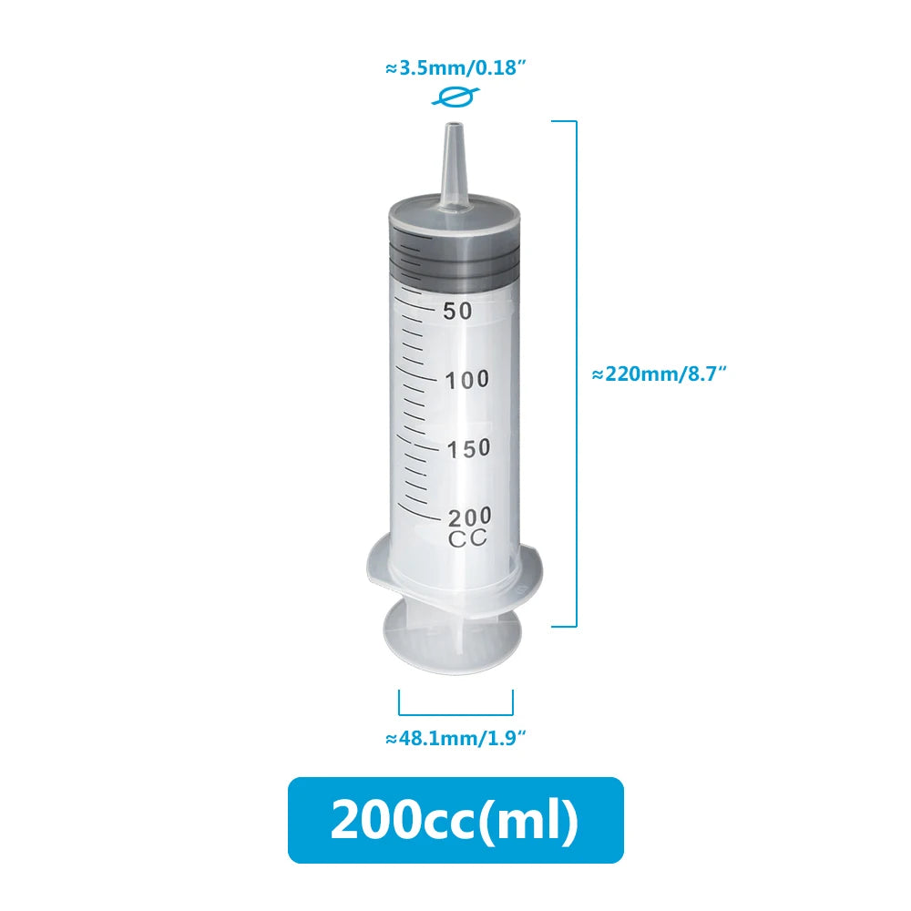 Multifunction 100ml-550ml Syringe Large Capacity With 100cm Hose Pump Measuring Washable Injector For Pet Feeding Oil Glue Fluid