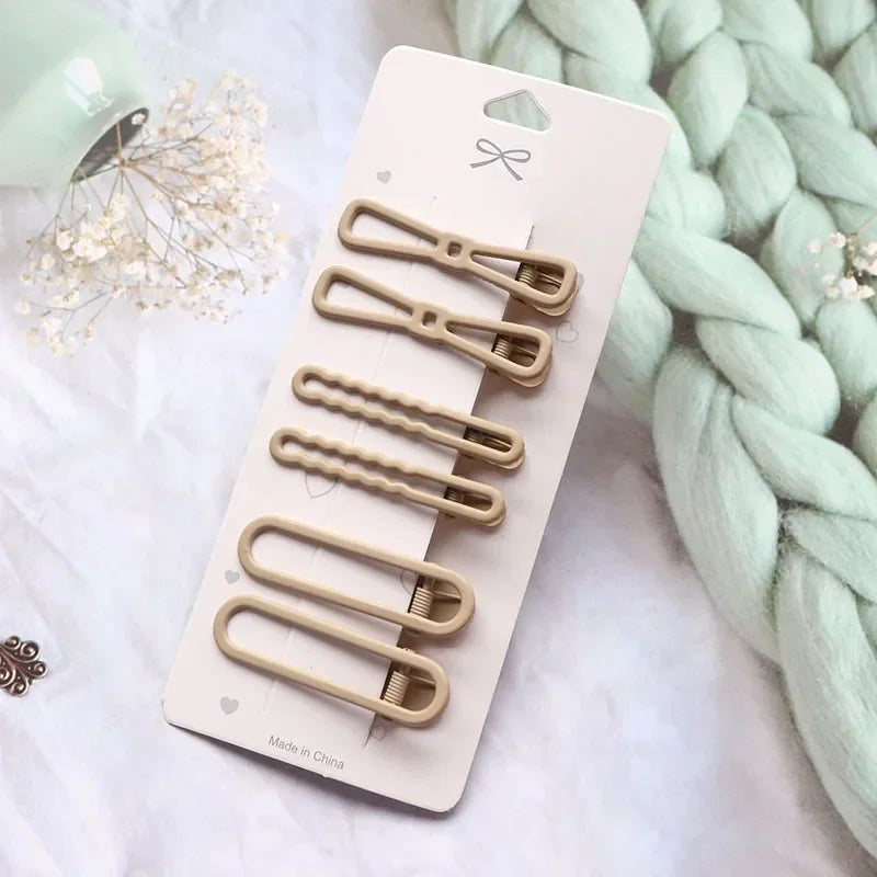 Hair Clip Accessories for Women Pinzas Para El Cabello Clips Pince Cheveux for Girls Pelo Korean Cute Brown Side Femme Pins