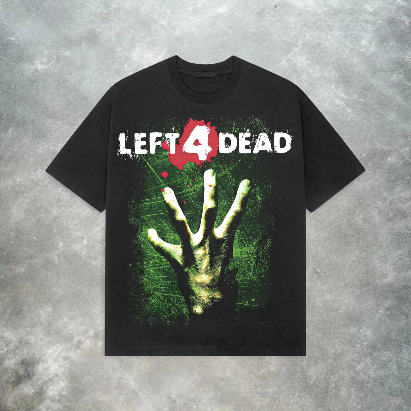 Left 4 Dead Valve Tee  Retro Y2K Zombie Shooter Video Game T-Shirt Summer Men's and Women's Loose and Breathable T-shirt Top