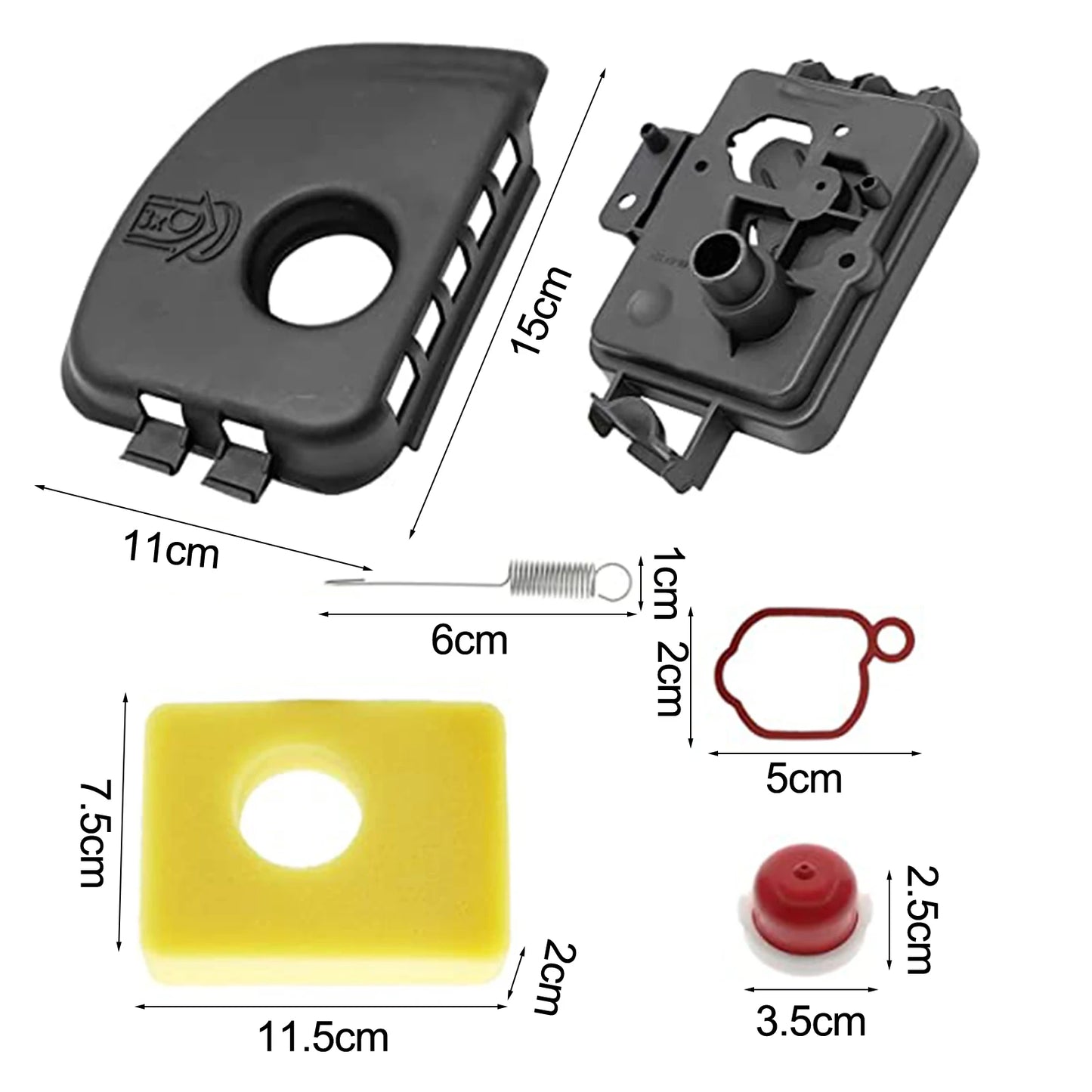 BS 300E 450E Lawn Mower Engine Air Cleaner Cover Air Filter Base Foam Air Filters Governor Spring Engine Replacement