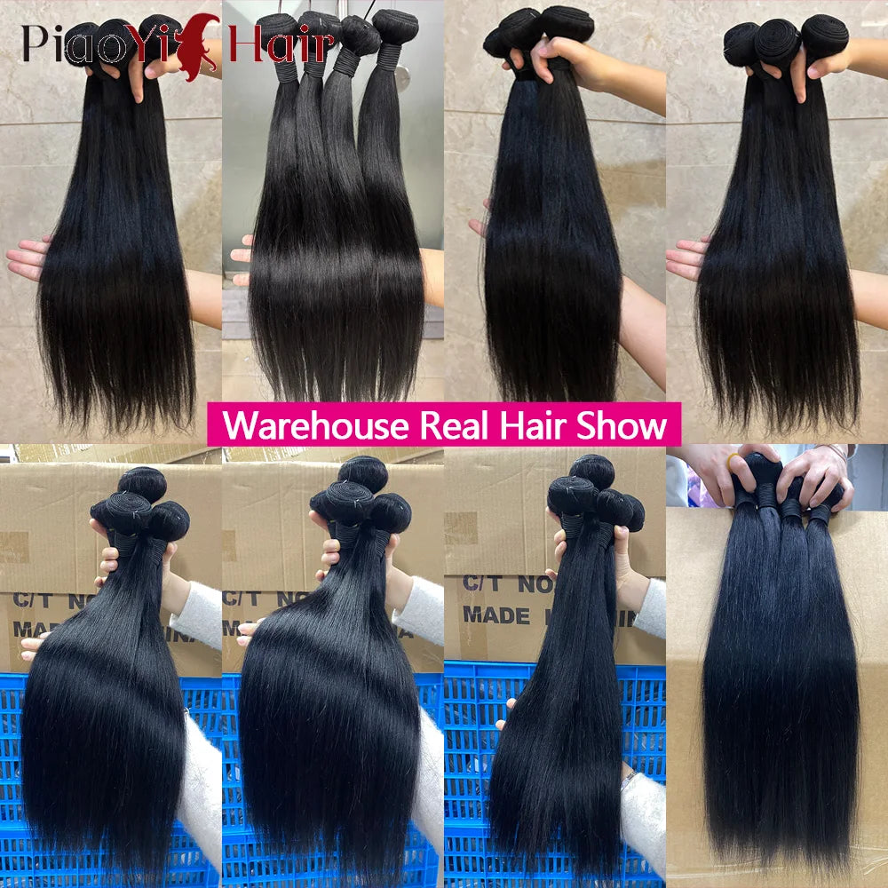 12A Straight Human Hair 100% Human Hair Raw 100% Raw Human Hair Bundles 20 22 24Inch Unprocessed Virgin Human Hair Extension Top Quality