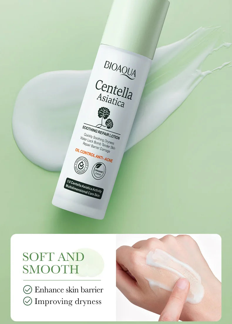 6pcs/set BIOAQUA Centella Skin Care Sets Moisturizing Anti-Aging Face Facial Cleanser Face Cream Serum Eye Cream Skin Care Kit