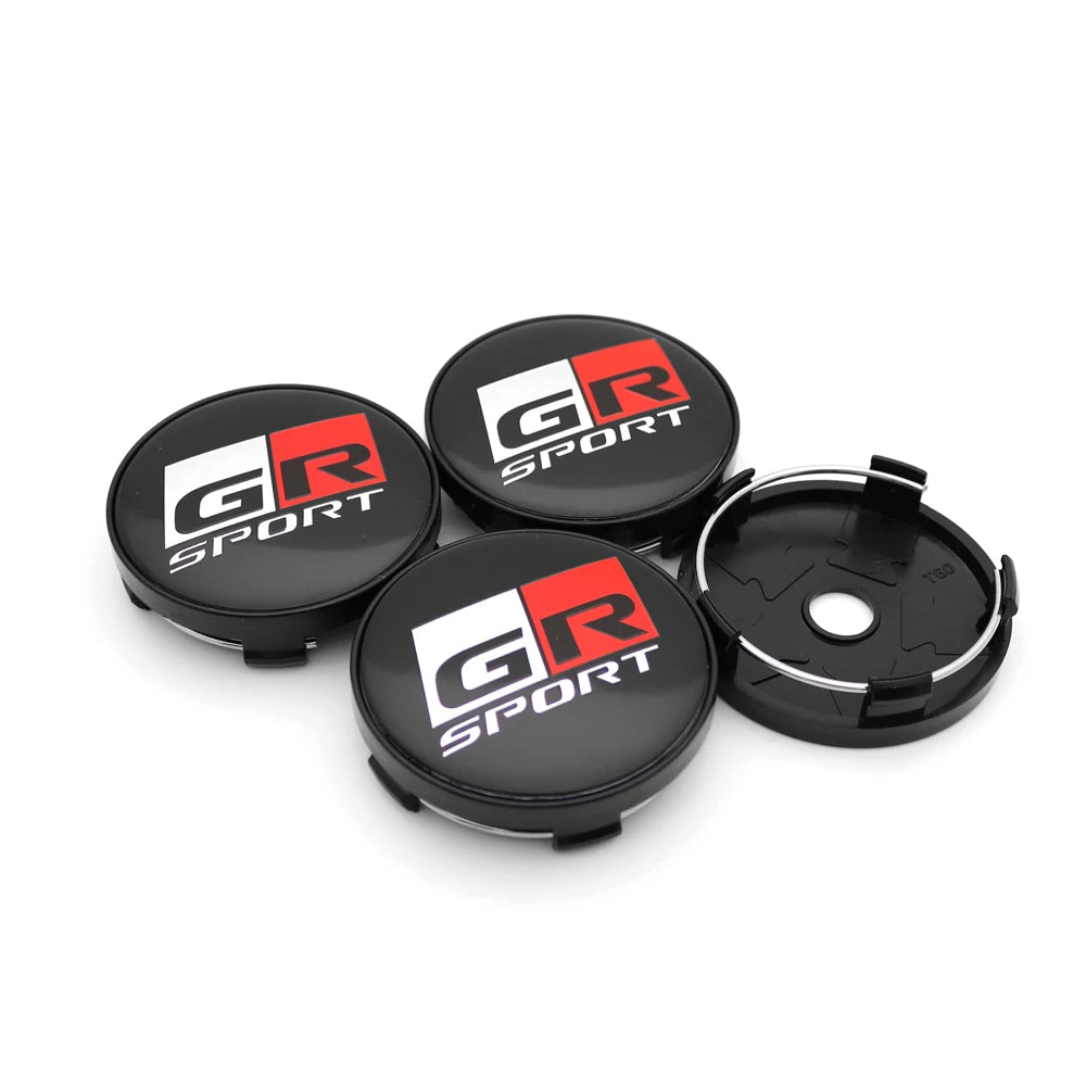 4Pcs 56mm 60mm Car Wheel Center Hub Caps Cover For Toyota GR Sport Gazoo Racing Yaris 86 Corolla Hilux Supra C-HR Accessories