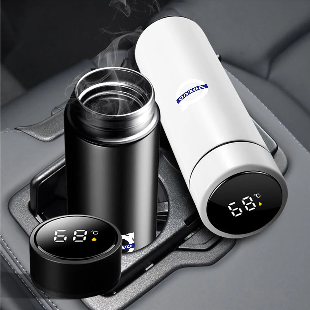 Volvo Smart Thermos Cup – Intelligent Temperature Display Stainless Steel Travel Mug | XC90 S60 XC40 V90