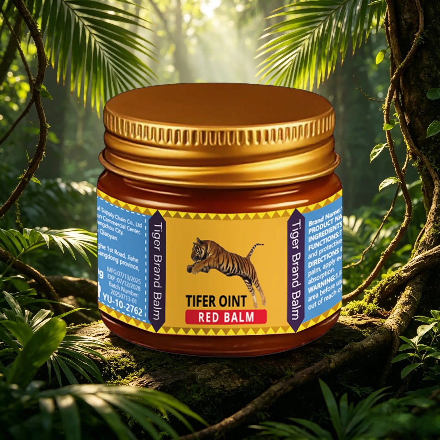 Natural Ingredient Massage Cream, Tiger Red Balm Formula, Easy Absorption for Full-Body Massage & Muscle Joint Care
