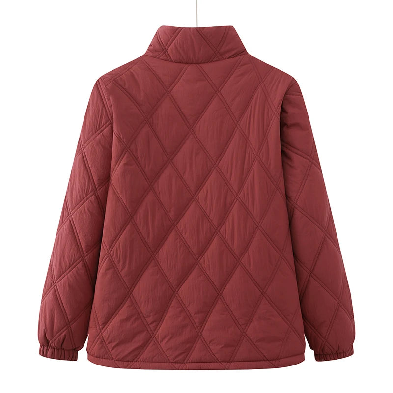 Women's Thick Fleece Short Jacket - Stand Collar Winter Top - photo 3