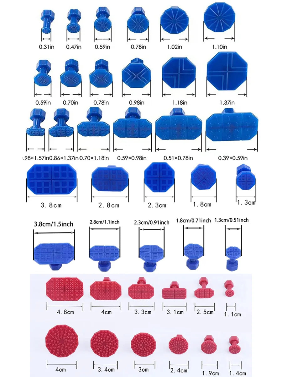 Complete Paintless Car Dent Removal Tool Set – Slide Hammer, T-Bar, Bridge Puller & Reusable Tabs