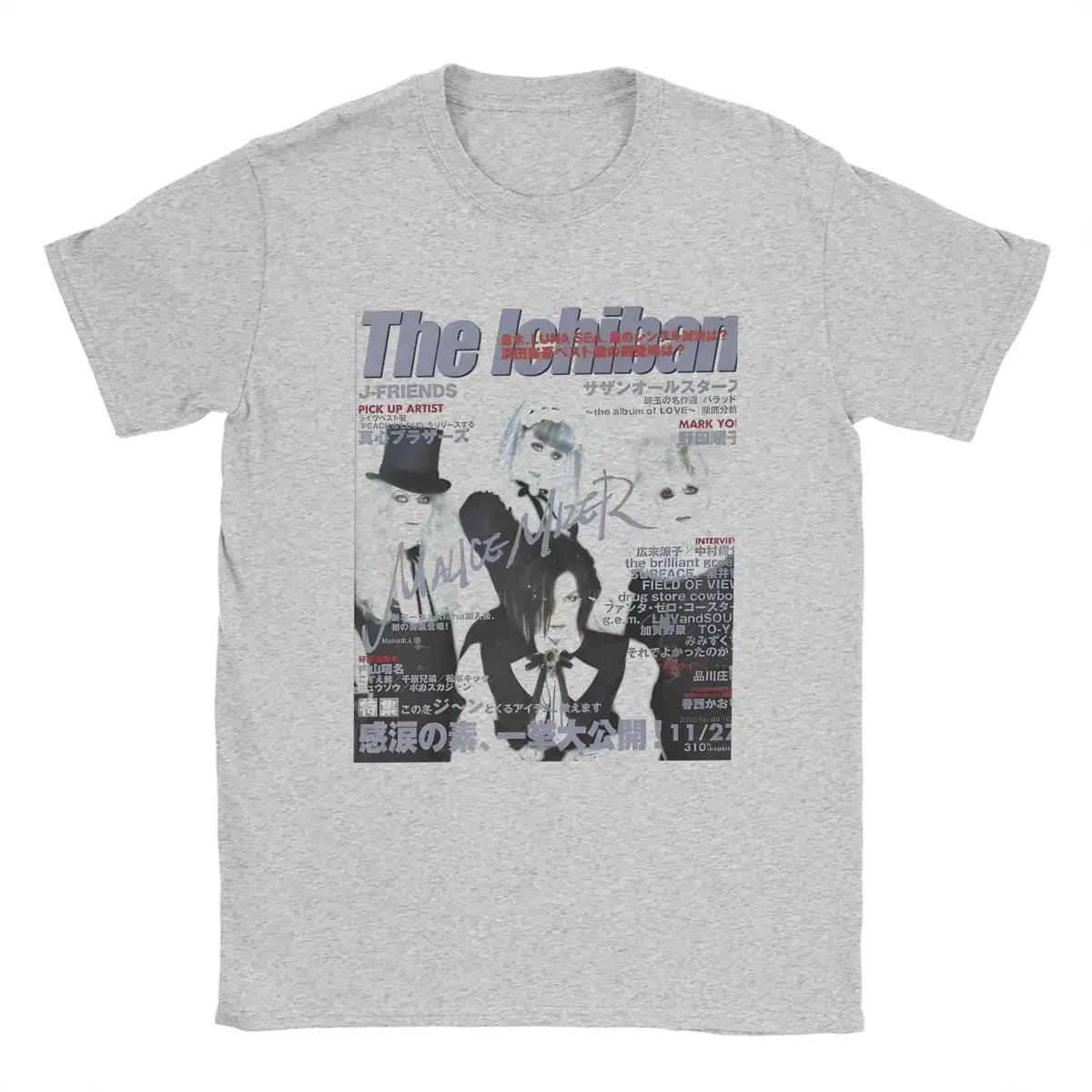 Malice Mizer Band Singer T Shirts Vintage T-Shirts Round Neck Rock Musician Tees Short Sleeve merchandise