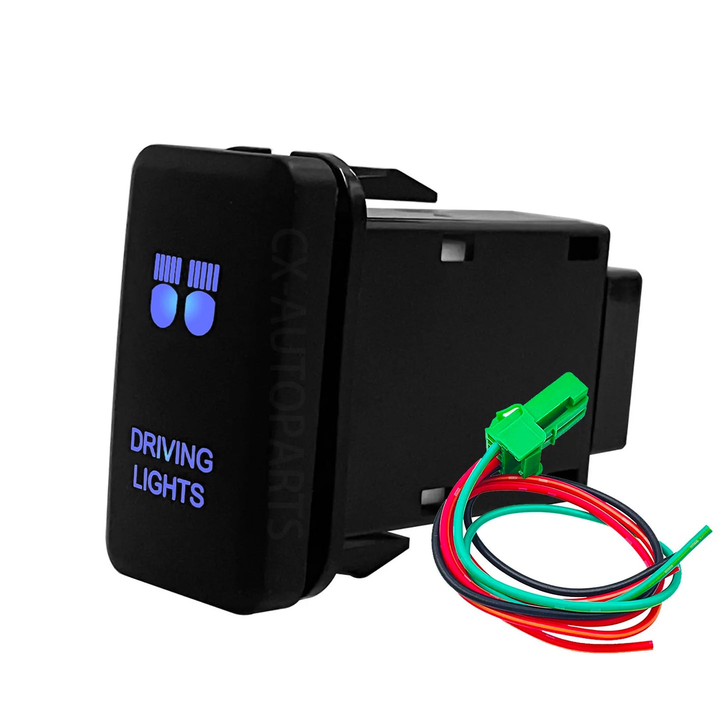 Car Push Switch Blue Led For Toyota Tacoma FJ LandCruiser 4Runner Highlander Hilux Prado LED DRL Light Bar On Off Push Button