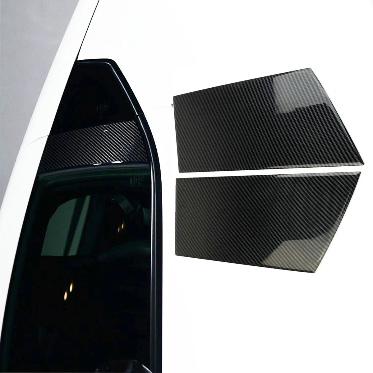 2Pcs Exterior Car Window Pillar Trim Cover Carbon Fiber For Nissan 370Z 2009-2020 Automobiles Parts Accessories Exterior Parts