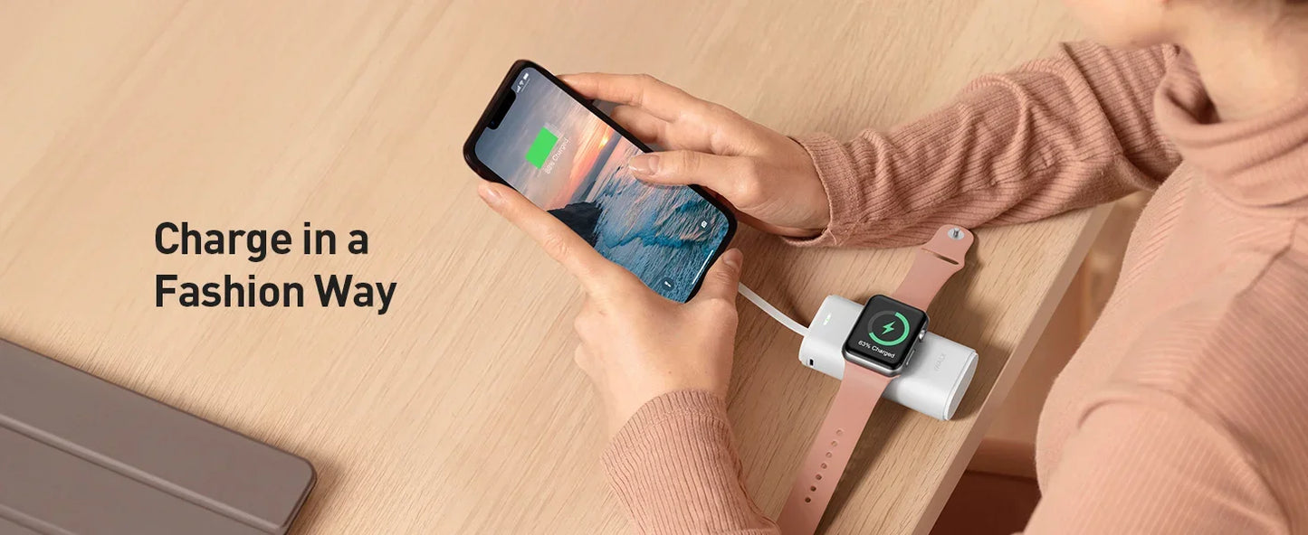 iWALK 9000mAh Magnetic Power Bank — Fast Wireless Charging with Built-in Cable