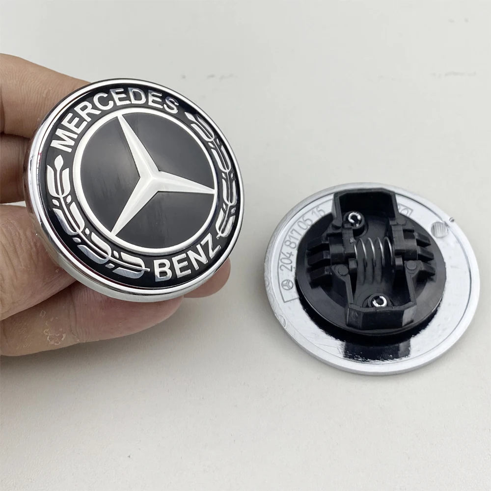 1pcs 57mm Car Front Hood Emblem Badge Bonnet Car Accessories For Mercedes Benz W204 W205 W212 W213 W221 W177 W246 GLA GLC CLA