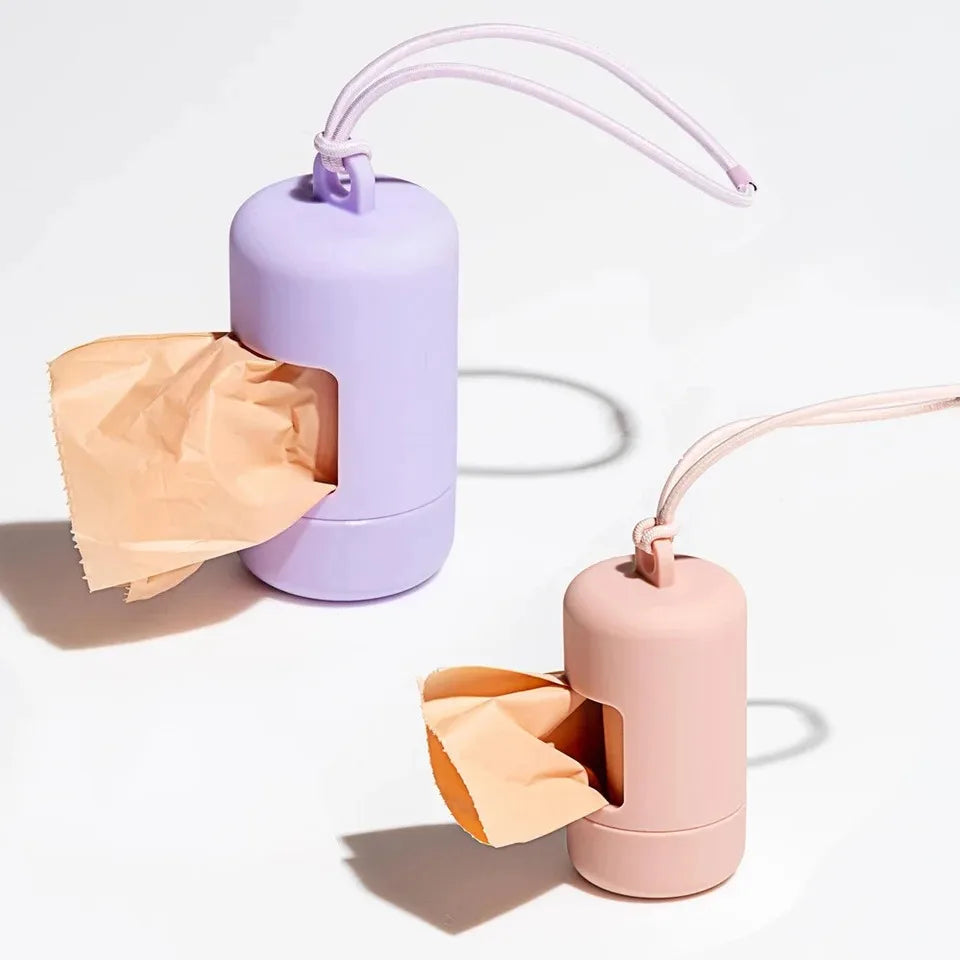 Stylish Dog Waste Bag Carrier - Leash Poop Bag Dispenser