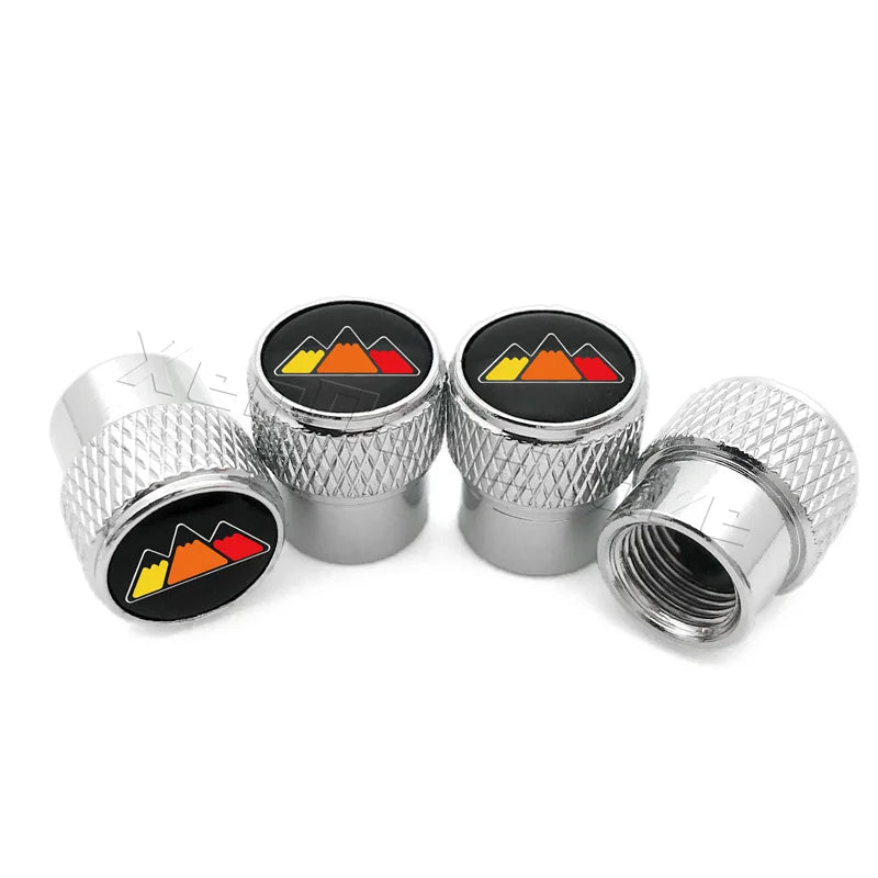Car Wheel Tire Valve Stem Caps 3 Tri Colors Emblem Logo For Toyota TRD Tacoma Tundra 4Runner Highlander RAV4 Tyre Accessories
