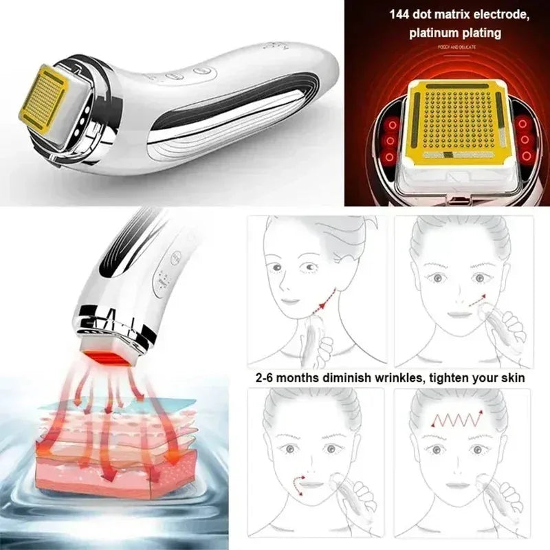 Electric Facial Lifting Machine Dot Matrix Skin Tightening Rejuvenation Wrinkle Removal Face Massager Home Use Beauty Devices