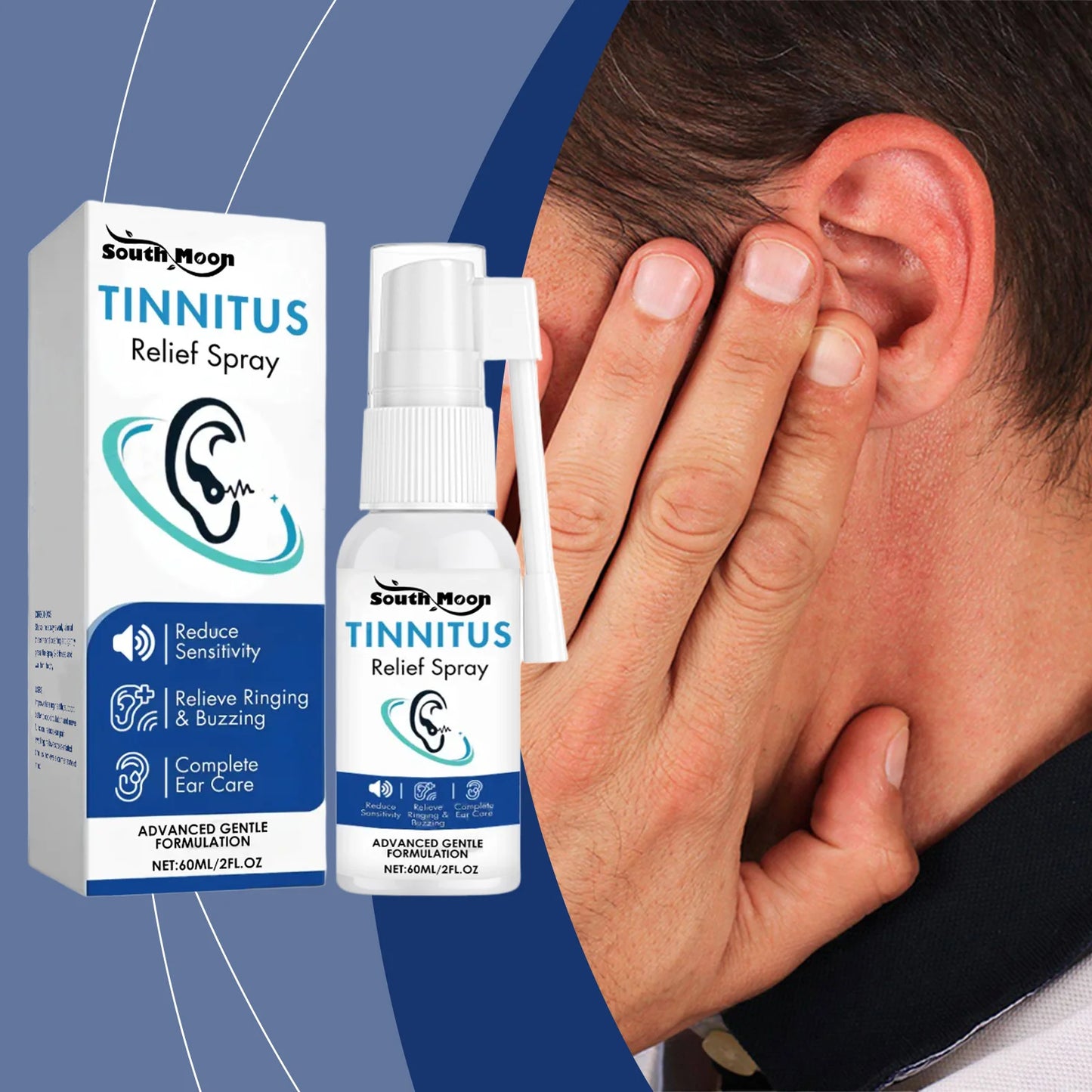 Ear Cleansing Spray 60ml — Earwax Removal & Soothing Ear Care Liquid