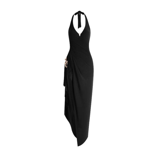 Women's halter-neck Latin dance dress for rumba and tango