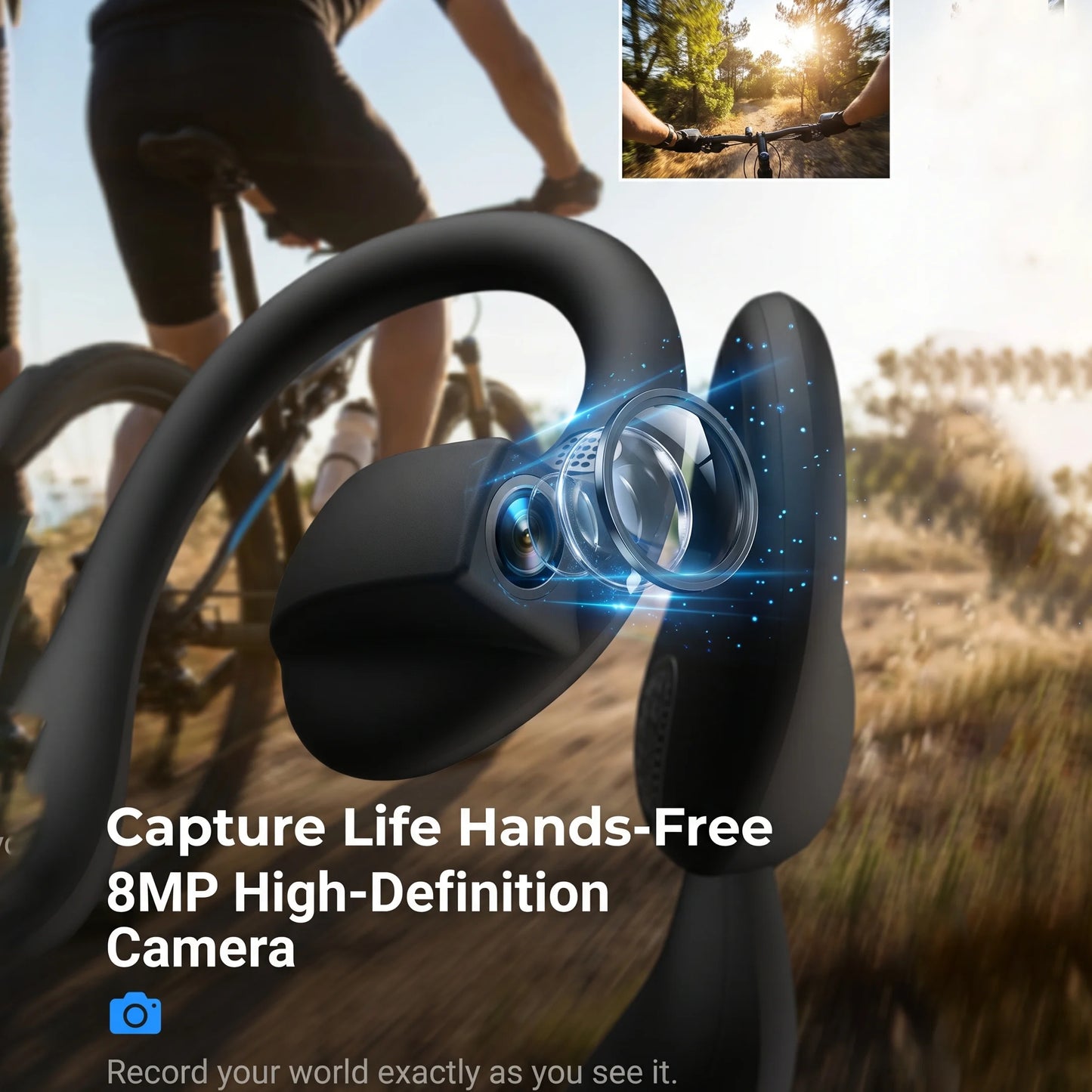 AI Camera Headphones — 8MP Recording & Real-Time Translation