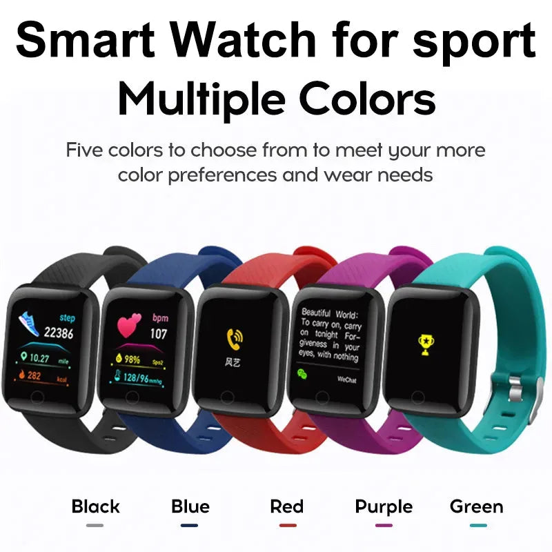 New 116Plus Smart Watch for Men Women Kids Gift Message Remind Music Control Sport Step Calories D13 Smartwatch Alarm Clock