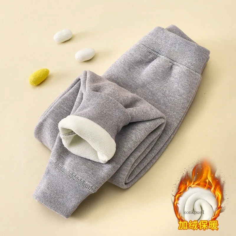 Kids Fleece Thermal Leggings - Thick Warm Inner Pants - photo 5