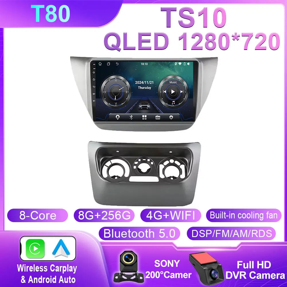 Car Stereo with Apple CarPlay & Android Auto, Compatible with Mitsubishi Lancer 9 CS (2000-2010)