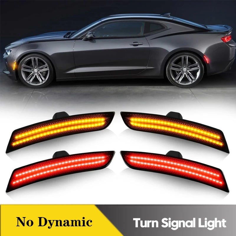 4Pcs LED Front Rear Bumper Side Marker Lights For Chevrolet Chevy Camaro 2016-2021 Cadillac CTS ATS Car Accessories OEM#23169181