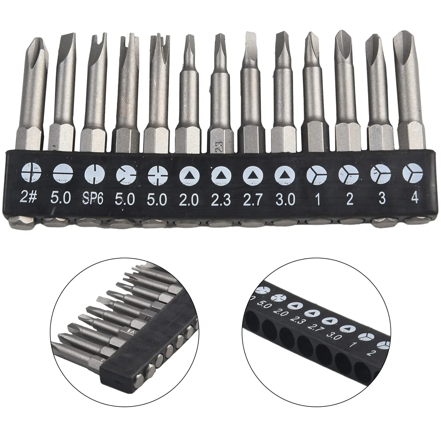 Precision Y U Shaped Triangle Screwdriver Magnetic Bit 1/4in Inner Cross Three Points Screw Driver Security Tip For Power Drill
